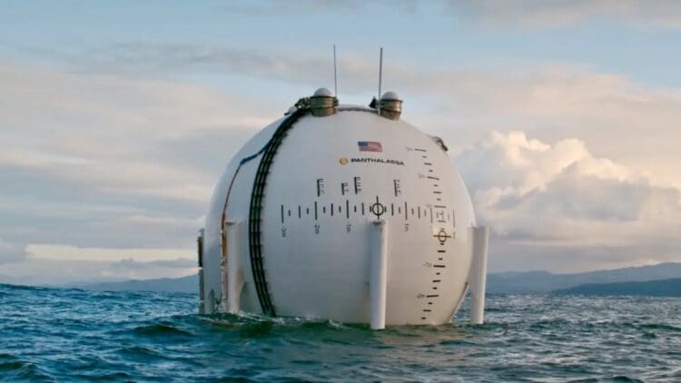 internet data center sphere in the ocean