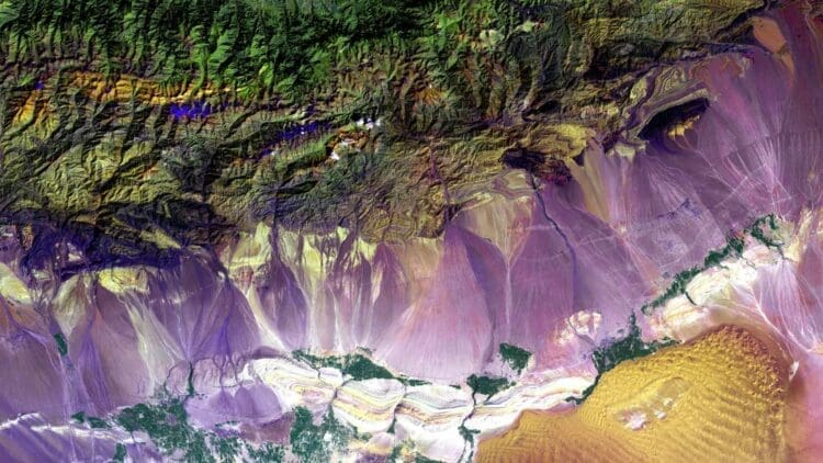 methane, satellite image