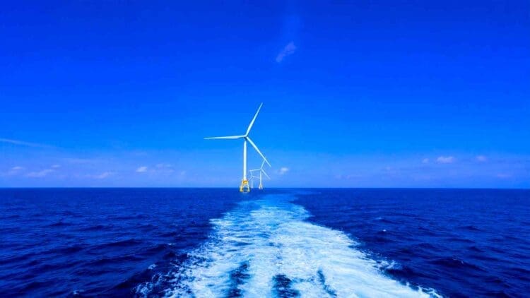 Floating wind promised to unlock oceans of clean energy, then 2025 arrived and the whole industry went quiet 1 image of floating wind turbines