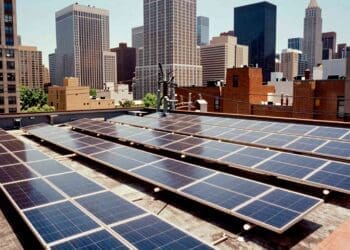 rooftop solar power installation in New York