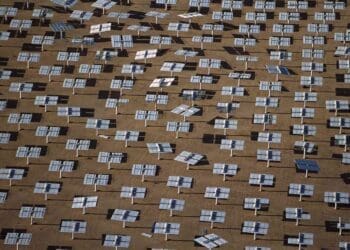 solar farm in the Nevada desert
