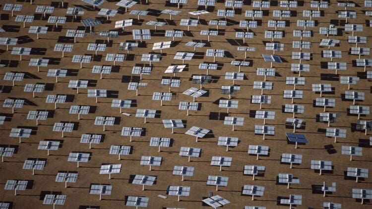 solar farm in the Nevada desert