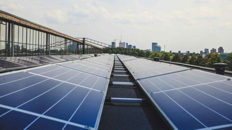 community solar panel facility