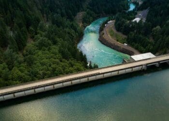 This hydroelectric dam "taught" thousands of salmon to wait for the correct gate to open before entering the river 5 hydroelectric dam and its river