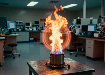 Ohio State engineers discovered that a bucket-sized device shooting invisible air rings can extinguish fires without a single drop of water 42 Ohio, fire device