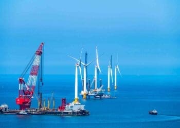 installation of large wind farm