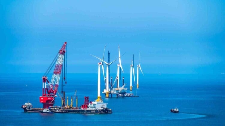 installation of large wind farm
