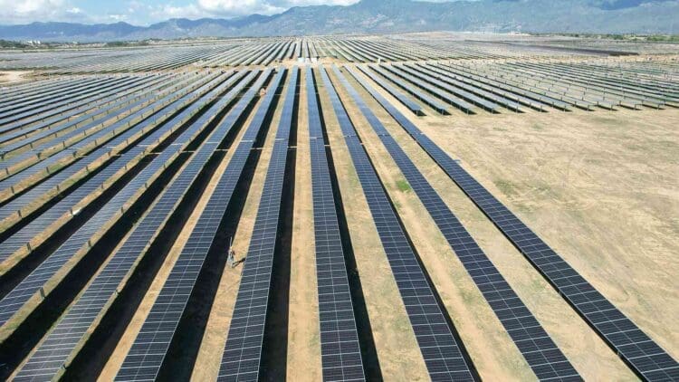 major solar panel installation in the desert