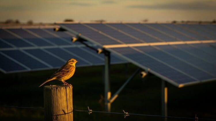 Bird solar panels