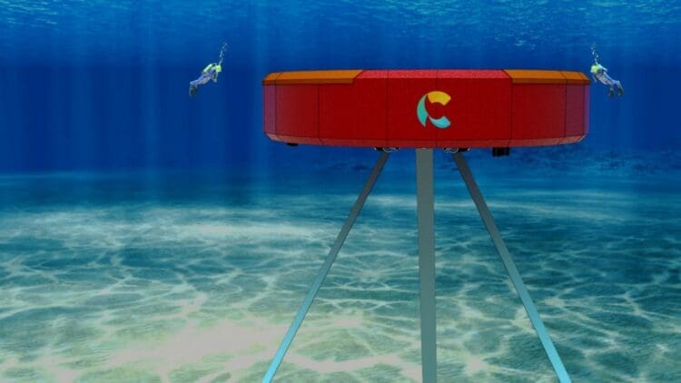 A floating buoy off the Atlantic coast just turned ocean waves into grid electricity for the first time in history 1 wave energy converting buoy