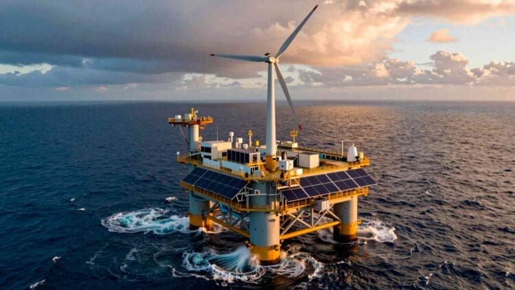 17. INTERNAL Mixing solar wind and wave power on a single offshore platform could make ocean energy cheaper and more reliable than any one source alone