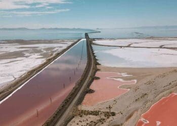 Drained by farms, choked by drought, and now facing its worst snowpack year on record, the Great Salt Lake is running out of time 35 image of the Great Salt Lake