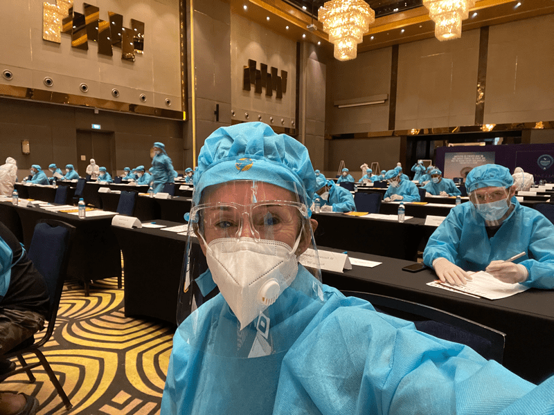 Checking in at the “Hotel Quarantine.”