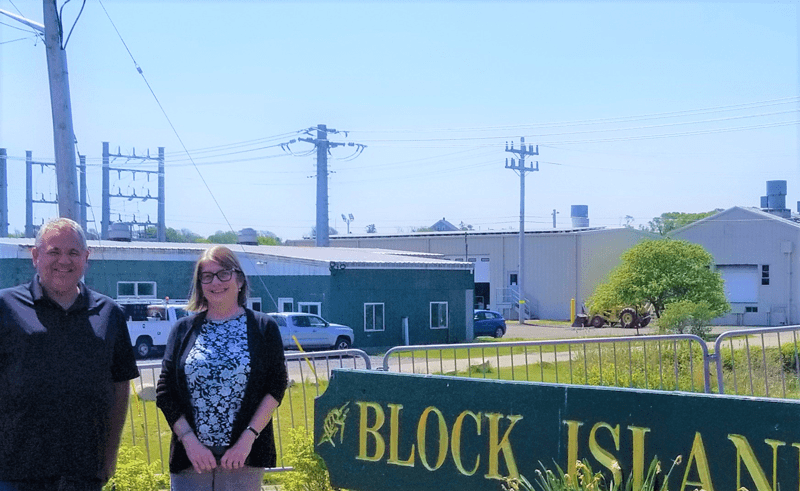 Jeff Wright, president, Block Island Utility District (DBA Block Island Power Company), and Barbara MacMullan, chair of the Board of Utility Commissioners on Block Island.
