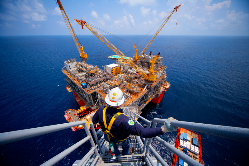 Atlantis production platform operated by bp in the Gulf of Mexico.