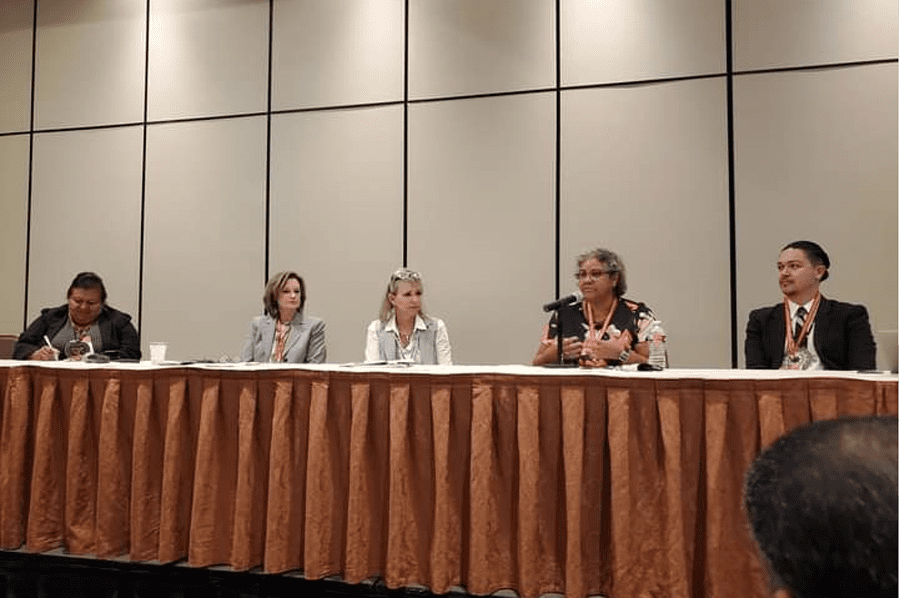 Pilar Thomas speaking at the DOE Energy panel at the Reservation Economic Summit (“RES 2021”) in Las Vegas, Nevada, in July.