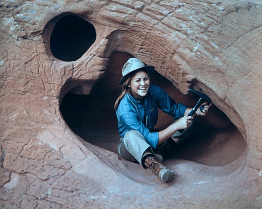 Randi Martinsen, AAPG’s second female president (2014-15), in the Valley of Fire, Nevada (circa 1973).