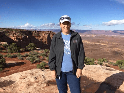 Tracey Henderson visiting Moab, Utah, on a continuing education trip.