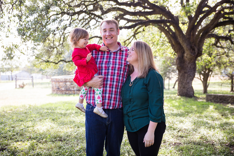 Tracy Lenz and husband Ryan with their daughter.