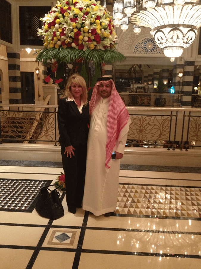 Lori Davis on a business trip to attend ADIPEC in Abu Dhabi, United Arab Emirates, in 2015.