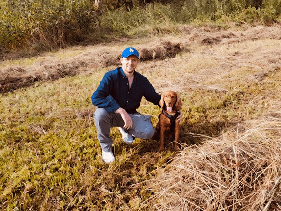 Caspar Gross, with his cocker spaniel, Emil, shown here in Jenischpark, near the river Elbe in Hamburg, Germany. Photos courtesy of Caspar Gross.