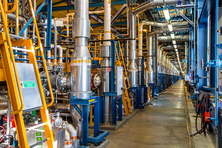 200-megawatt electrolysis facility at HyCC’s parent company, Nobian, in Rotterdam, for the production of chlor-alkli, using technology similar to that which will be used for hydrogen production. Photo courtesy of HyCC.