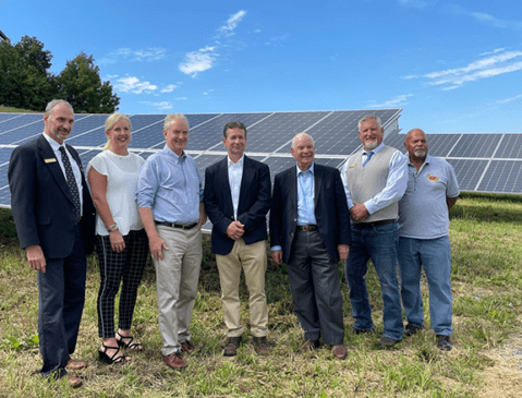 On September 9, 2021, Standard Solar and SEIA hosted U.S. Sen. Chris Van Hollen (D-MD) and Sen. Ben Cardin (D-MD) and other government and industry leaders for a site visit and guided tour of the Shepherds Mill Community Solar Project in Union Bridge, MD. Photo courtesy of SEIA.