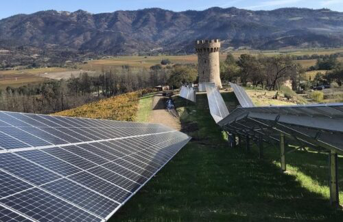 Castle and the microgrid. Photo courtesy of 127 Energy.