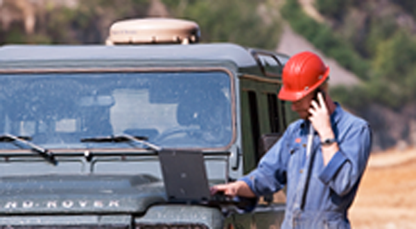 Hughes 9450 c10 in use with engineer.