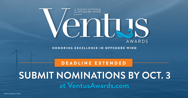 Nominate a Peer in Offshore Wind for the 2022 Ventus Awards