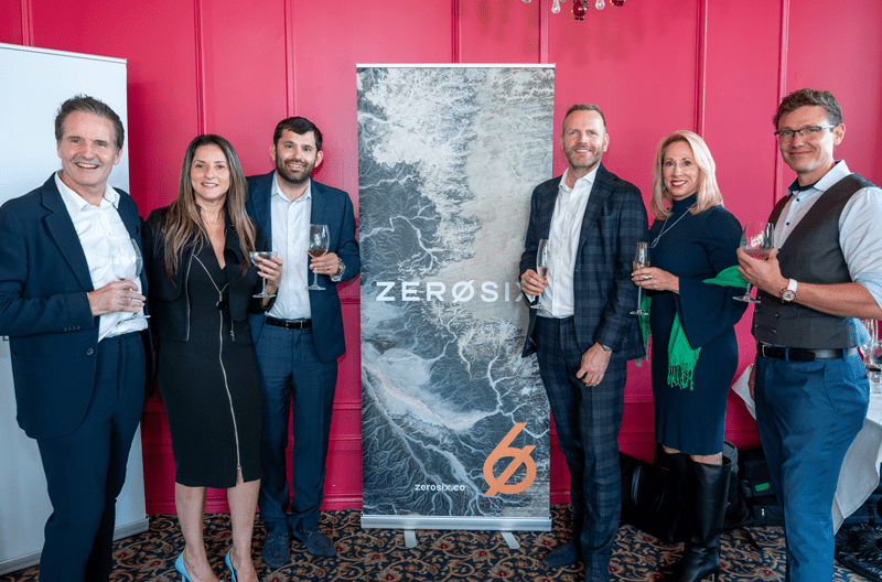 The Houston team celebrating the public launch of ZeroSix. From L to R: Scot Fraser, Strategic Advisor; Luciana Monteiro, Head of Marketing & Communications; Humberto Sirvent, Chief Finance Officer; Martijn Dekker, Chief Executive Officer; Samantha Holroyd, Chief Commercial Officer; Ondrej Sestak, Head of Engineering.