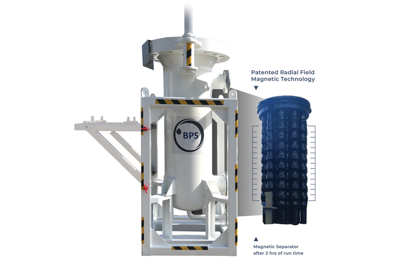 This is the company’s patented technology that catches and rids fluids of black powder contaminants that can destroy equipment and reduce the value of the product flowing through the pipe.