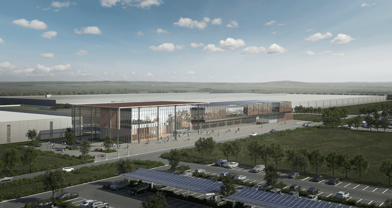 3SUN USA’s Oklahoma facility plans to establish a new and robust solar supply chain to boost the solar energy industry. Pictured is a rendering of a new super facility.