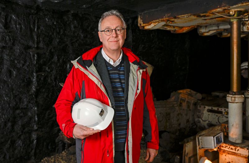 Professor Chris McDermott at the National Mining Museum - Credit Neil Hanna