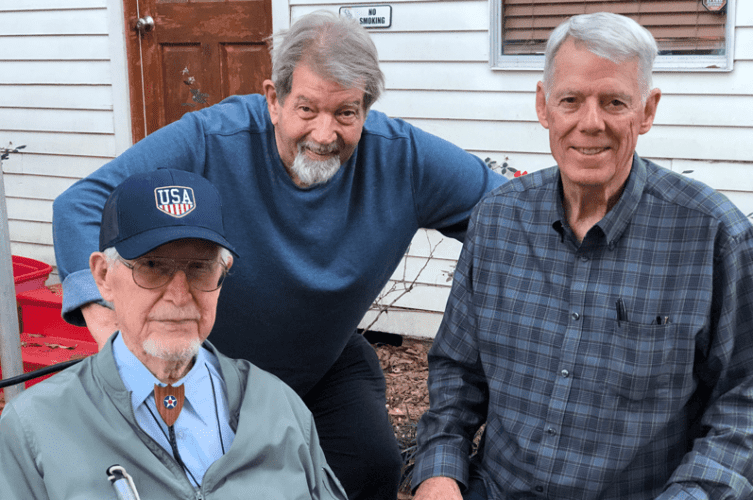 L to R: James Bollich, his cousin, Reginald Bollich, and Major General Bob “Hawk” Hollingsworth, USMC (Retired). Photos courtesy of James Bollich.
